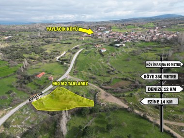 YAYLACIK KÖYÜNDE SATILIK 950 M2 ASFALT CEPHE ARAZİ