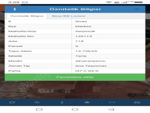 SİVAS SERPİNCİKTE   HİSSELİ 1058 m2  SATILIK TARLA 