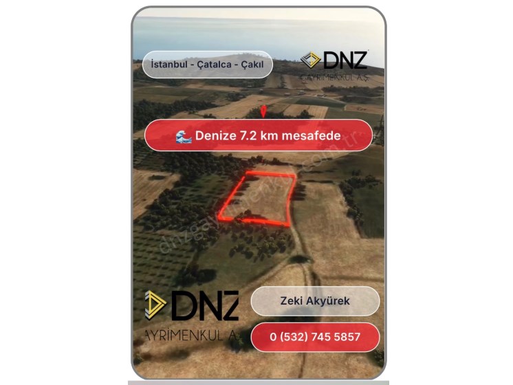 DNZ GAYRİMENKUL A.Ş Çatalca da Tarla