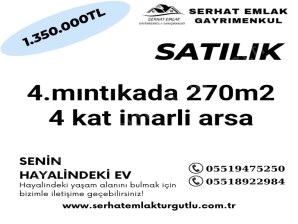 TURGUTLU SATILIK ALBAYRAK MAH 4.MINTIKA 270m2 ARSA 4 KAT İMARLI
