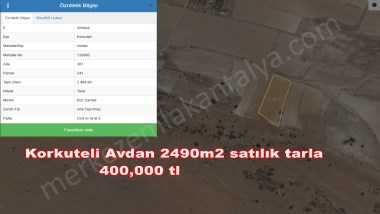 KORKUTELİ SATILIK TARLA