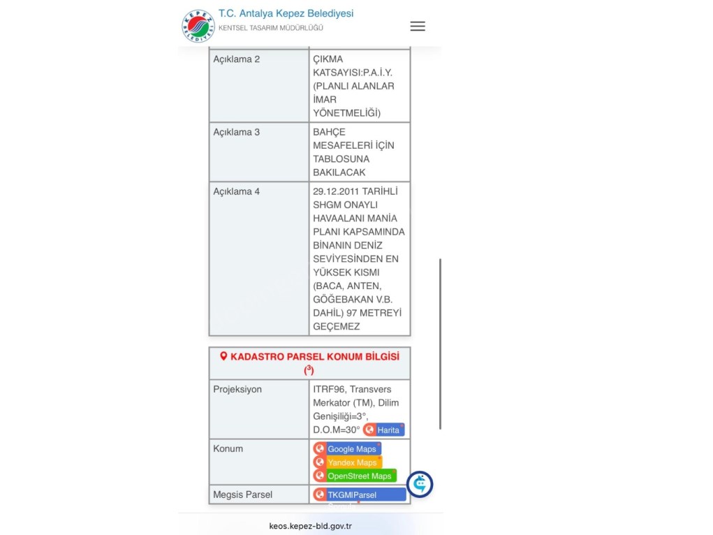 ANTALYA KEPEZ ALTINOVA ORTA MH. FIRSAT KAT KARŞILIĞI
