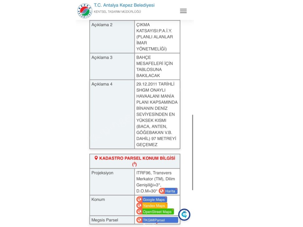 ANTALYA KEPEZ ALTINOVA ORTA MAHALLEDE FIRSAT KAT KATŞILIĞI ARSA 