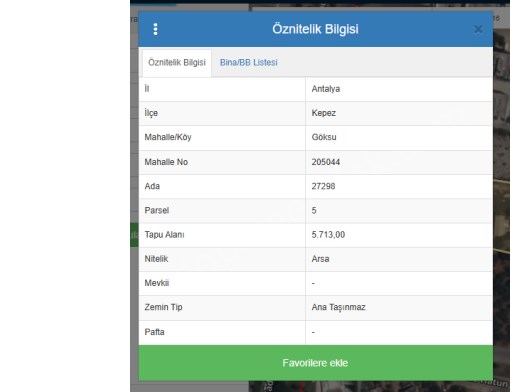 ANTALYA KEPEZ  GÖKSU KAT KARŞILIĞI ORAN %50
