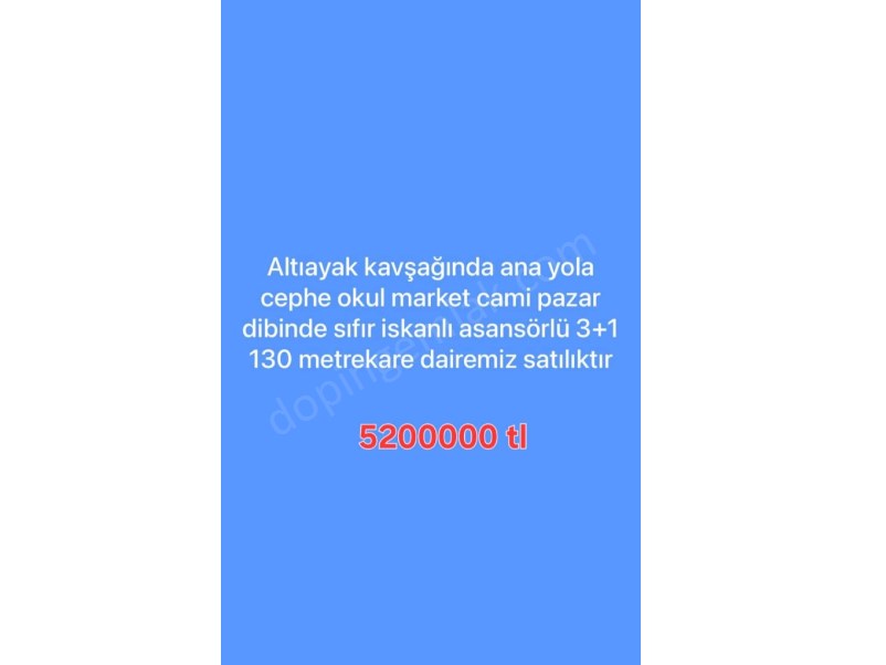 satılık altıayak kavşağı 3+1 