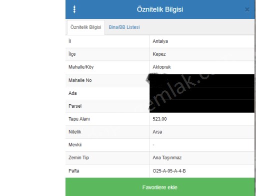 AKTOPRAK MAHALLESİNDE MÜKEMMEL LOKASYON 523 M2 %50 ORANLA KAT KARŞILIĞI 