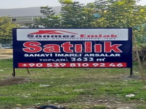 YILDIRIM YUNUSEMRE,DE SATILIK SANAYİ İMARLI 3633m2  ARSA,LAR