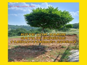 BURSA KESTEL ÜMİTALANDA SATILIK 2 HİSSELİ 2285m2 HOBİBAHÇESİ