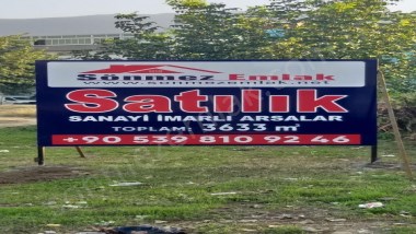 YILDIRIM YUNUSEMRE,DE SATILIK SANAYİ İMARLI 3633m2  ARSA,LAR