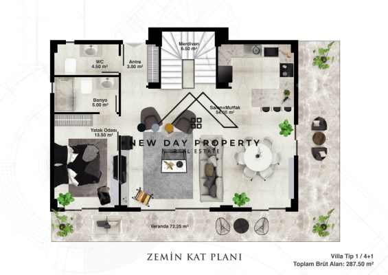 DAS PROJEKT IHRER TRÄUME! RENNOMIERTES BAUUNTERNEHMEN MIT ATEMBERAUBENDEN AUSSICHTEN ÜBER ALANYA! Kat Planı