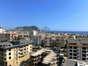 ALANYADA KALE VE DENİZİN MUHTEŞEM MANZARASI! 2 YATAK ODALI MODERN DUPLEX DAİRE