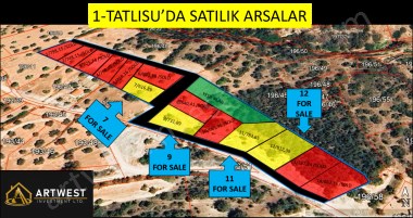 GAZİ MAĞUSA TATLISUDA ARTWESTTEN SATILIK ARSALAR LANDS FOR SALE FROM ARTWEST IN GAZİ MAGUSA TAT
