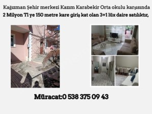 ŞEHİR MERKEZİNDE 2 MİLYON TL YE 3+1 LÜX  DAİRE