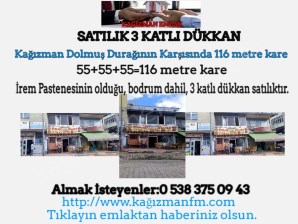 SATILIK BODRUM DAHİL 3 KATLI DÜKKAN