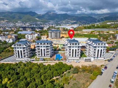 ALANYA OBA DA SATILIK DAİRE GOLD OBA REZDANS 3+1 HAVUZLU YENİ BİNA 2025
