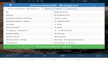 KARTALDAN  MERSİN,ERDEMLİ,GÜCÜŞDE  SATILIK  TARLA