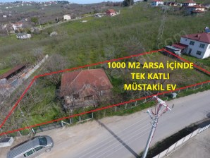 ÇİÇEKPINAR KÖY MERKEZİNDE 1000M2 ARSA İÇİNDE SATILIK MÜSTAKİL EV