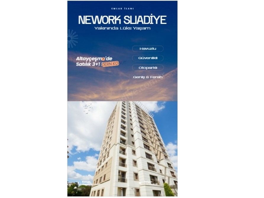 ALTAYÇEŞMEDE SATILIK DAİRE GÜVENLİKLİ SİTE İÇERİSİNDE