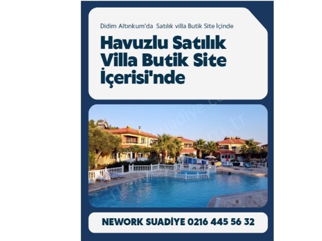 DİDİM ALTINKUMDA SATILIK HAVUZLU  EŞYALI VİLLA