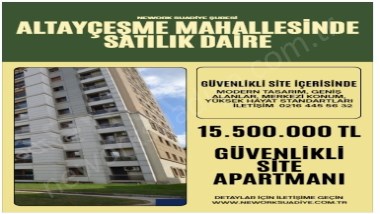 ALTAYÇEŞMEDE SATILIK DAİRE GÜVENLİKLİ SİTE İÇERİSİNDE