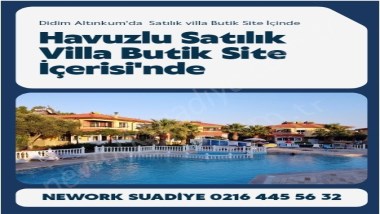 DİDİM ALTINKUMDA SATILIK HAVUZLU  EŞYALI VİLLA