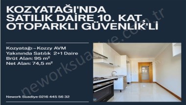 KOZYATAĞI KOZZYYE YAKIN SATILIK DAİRE 10. KAT FERAH OTOPARKLI