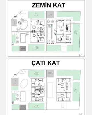 PROJEDEN SATIŞ 3+1 MÜSTAKİL VİLLALAR Kat Planı