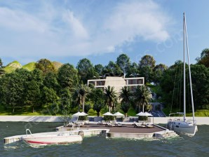 1-Zimmer-Wohnung mit privatem Strand