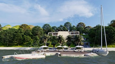 1-Zimmer-Wohnung mit privatem Strand