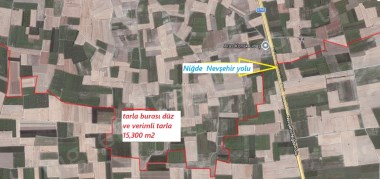 AĞÇAŞARDA 15.360 M2 SATILK TARLA 